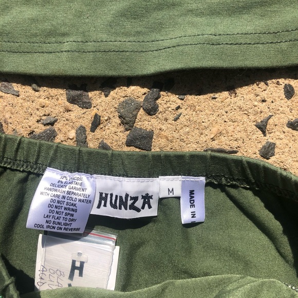 Vintage Hunza G Olive Green Bikini Swimsuit - Picture 3 of 4